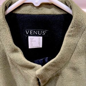 Pea coat black and khaki colored, with black decorative buttons pocketson sides